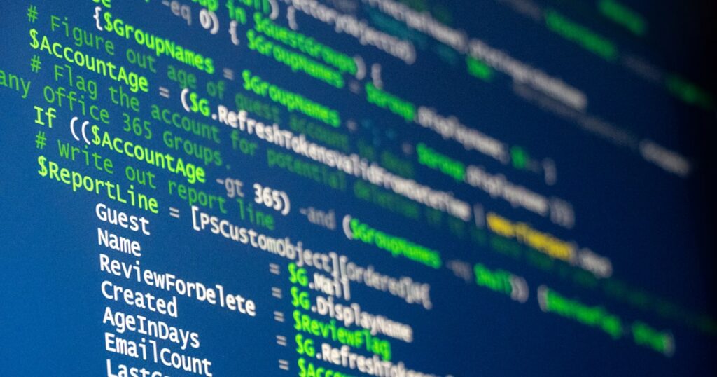 Pantalla con código fuente representando búsqueda de código para agentes de IA