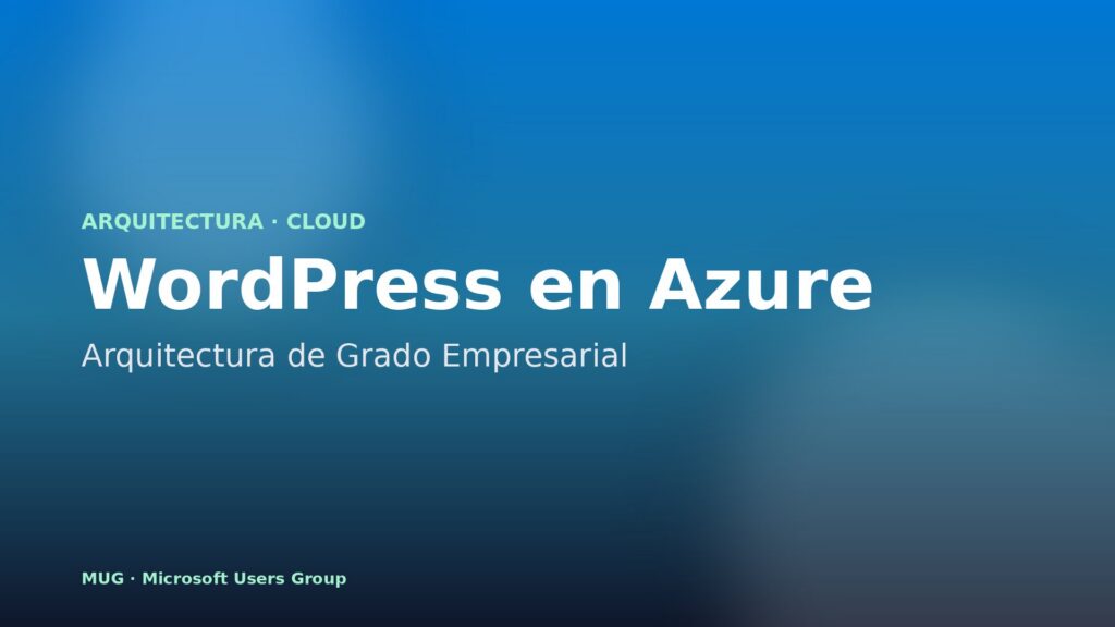 WordPress en Azure — banner